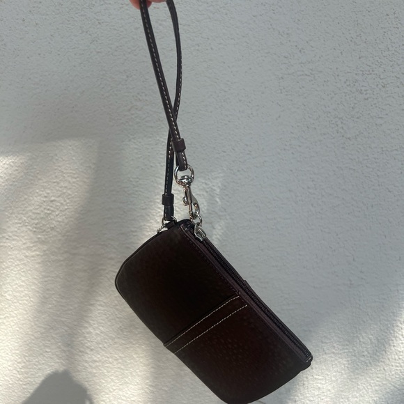 Coach Brown Leather Wristlet - Picture 2 of 7